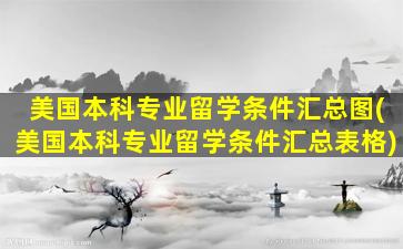 美国本科专业留学条件汇总图(美国本科专业留学条件汇总表格)