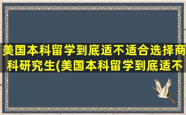 美国本科留学到底适不适合选择商科研究生(美国本科留学到底适不适合选择商科生)