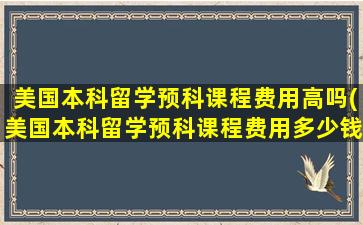 美国本科留学预科课程费用高吗(美国本科留学预科课程费用多少钱)