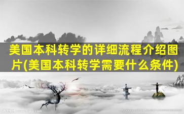 美国本科转学的详细流程介绍图片(美国本科转学需要什么条件)