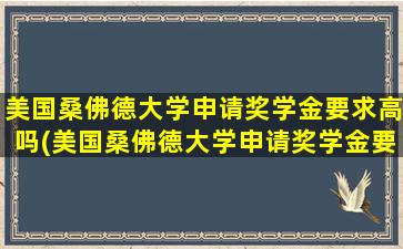 美国桑佛德大学申请奖学金要求高吗(美国桑佛德大学申请奖学金要求多少)