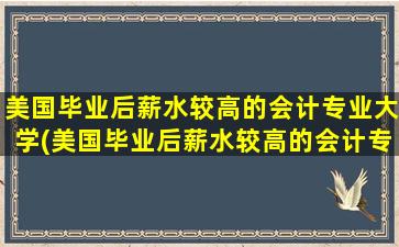 美国毕业后薪水较高的会计专业大学(美国毕业后薪水较高的会计专业学校)