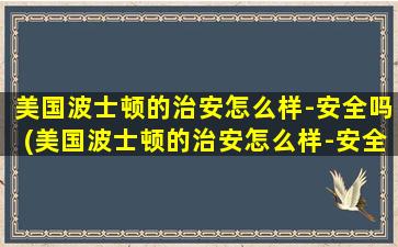 美国波士顿的治安怎么样-安全吗(美国波士顿的治安怎么样-安全吗现在)