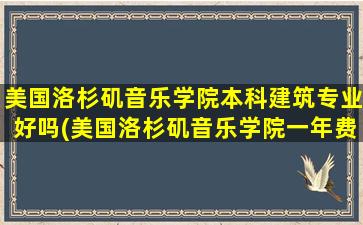 美国洛杉矶音乐学院本科建筑专业好吗(美国洛杉矶音乐学院一年费用)