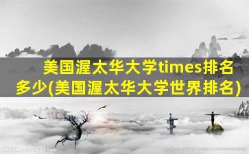 美国渥太华大学times排名多少(美国渥太华大学世界排名)