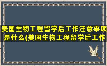 美国生物工程留学后工作注意事项是什么(美国生物工程留学后工作注意事项)