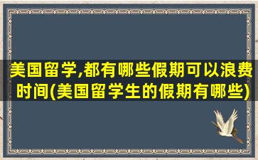 美国留学,都有哪些假期可以浪费时间(美国留学生的假期有哪些)