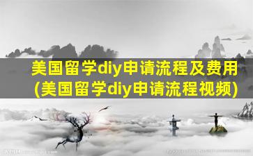 美国留学diy申请流程及费用(美国留学diy申请流程视频)