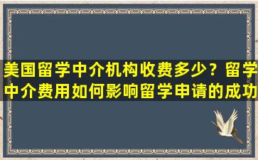 美国留学中介机构收费多少？留学中介费用如何影响留学申请的成功率？