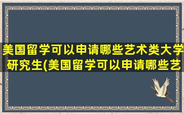 美国留学可以申请哪些艺术类大学研究生(美国留学可以申请哪些艺术类大学专业)