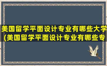 美国留学平面设计专业有哪些大学(美国留学平面设计专业有哪些专业)