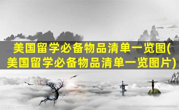 美国留学必备物品清单一览图(美国留学必备物品清单一览图片)