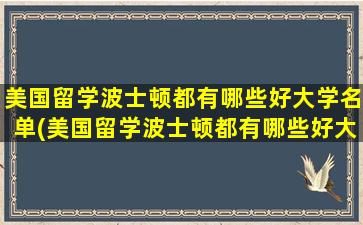 美国留学波士顿都有哪些好大学名单(美国留学波士顿都有哪些好大学专业)