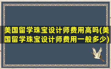 美国留学珠宝设计师费用高吗(美国留学珠宝设计师费用一般多少)