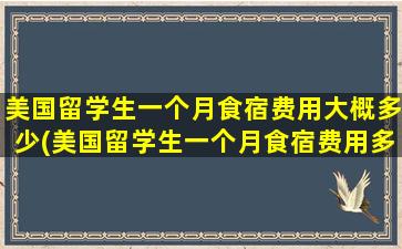 美国留学生一个月食宿费用大概多少(美国留学生一个月食宿费用多少钱)