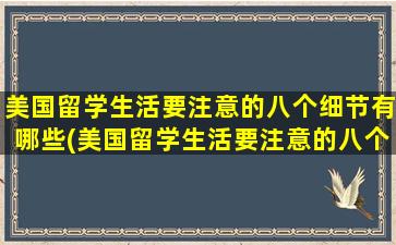 美国留学生活要注意的八个细节有哪些(美国留学生活要注意的八个细节是)