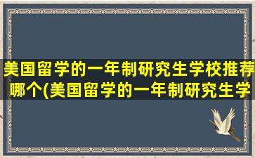 美国留学的一年制研究生学校推荐哪个(美国留学的一年制研究生学校推荐哪些)