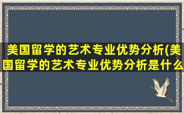 美国留学的艺术专业优势分析(美国留学的艺术专业优势分析是什么)