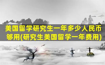 美国留学研究生一年多少人民币够用(研究生美国留学一年费用)