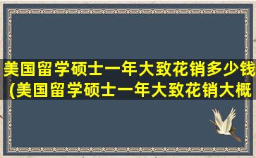 美国留学硕士一年大致花销多少钱(美国留学硕士一年大致花销大概多少)