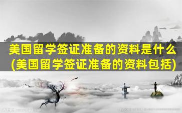 美国留学签证准备的资料是什么(美国留学签证准备的资料包括)