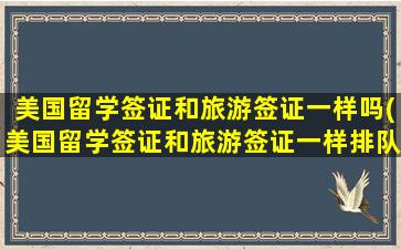 美国留学签证和旅游签证一样吗(美国留学签证和旅游签证一样排队吗)