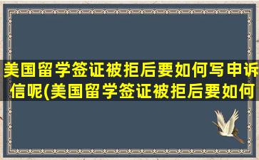 美国留学签证被拒后要如何写申诉信呢(美国留学签证被拒后要如何写申诉信件)