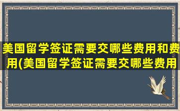 美国留学签证需要交哪些费用和费用(美国留学签证需要交哪些费用和材料)