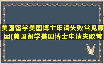 美国留学美国博士申请失败常见原因(美国留学美国博士申请失败常见原因分析)