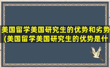 美国留学美国研究生的优势和劣势(美国留学美国研究生的优势是什么)