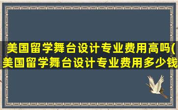 美国留学舞台设计专业费用高吗(美国留学舞台设计专业费用多少钱)