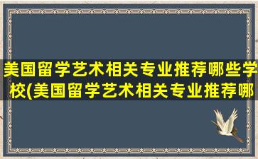 美国留学艺术相关专业推荐哪些学校(美国留学艺术相关专业推荐哪些专业)