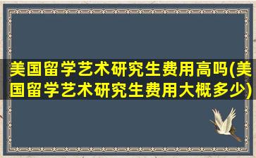 美国留学艺术研究生费用高吗(美国留学艺术研究生费用大概多少)