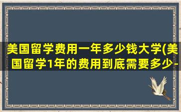 美国留学费用一年多少钱大学(美国留学1年的费用到底需要多少-)