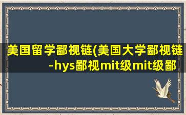 美国留学鄙视链(美国大学鄙视链-hys鄙视mit级mit级鄙视康奈尔级)