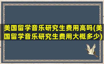 美国留学音乐研究生费用高吗(美国留学音乐研究生费用大概多少)