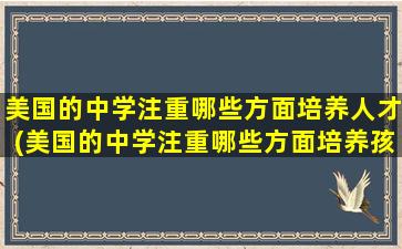 美国的中学注重哪些方面培养人才(美国的中学注重哪些方面培养孩子)