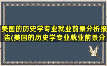 美国的历史学专业就业前景分析报告(美国的历史学专业就业前景分析怎么样)