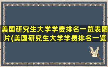 美国研究生大学学费排名一览表图片(美国研究生大学学费排名一览表最新)