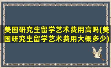 美国研究生留学艺术费用高吗(美国研究生留学艺术费用大概多少)