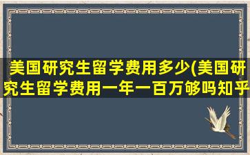 美国研究生留学费用多少(美国研究生留学费用一年一百万够吗知乎)