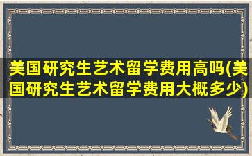 美国研究生艺术留学费用高吗(美国研究生艺术留学费用大概多少)