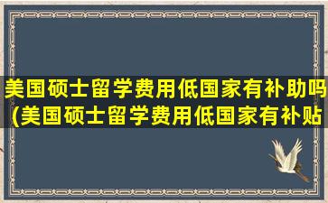 美国硕士留学费用低国家有补助吗(美国硕士留学费用低国家有补贴吗)