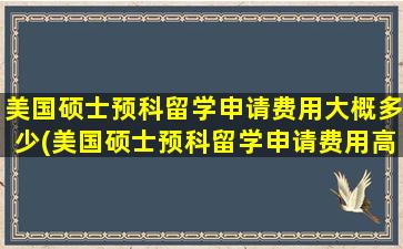 美国硕士预科留学申请费用大概多少(美国硕士预科留学申请费用高吗)