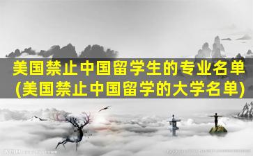 美国禁止中国留学生的专业名单(美国禁止中国留学的大学名单)