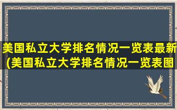 美国私立大学排名情况一览表最新(美国私立大学排名情况一览表图片)