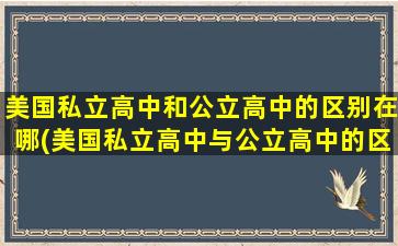 美国私立高中和公立高中的区别在哪(美国私立高中与公立高中的区别)