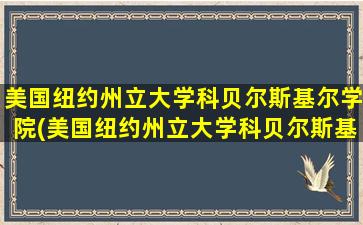 美国纽约州立大学科贝尔斯基尔学院(美国纽约州立大学科贝尔斯基农业与技术学院)