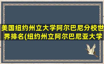 美国纽约州立大学阿尔巴尼分校世界排名(纽约州立阿尔巴尼亚大学)