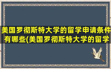 美国罗彻斯特大学的留学申请条件有哪些(美国罗彻斯特大学的留学申请条件是)